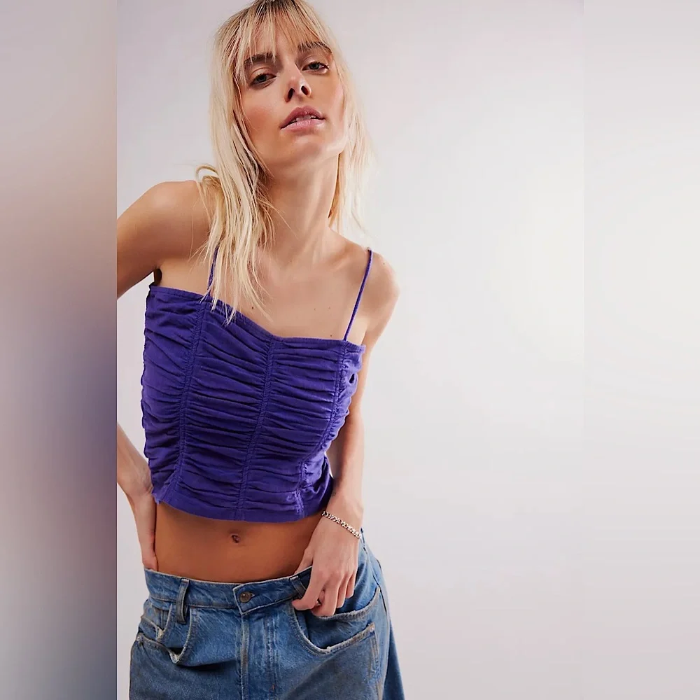 NEW Free People Belong Together Top In Ultra Violet - Picture 4 of 9